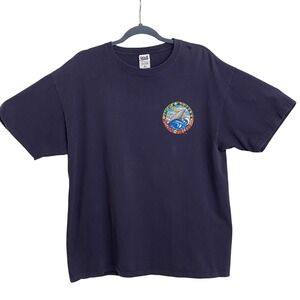 Jimmy Buffett Welcome to Finland Tour 2011-12 T-Shirt Men XL Blue Map Band Tee